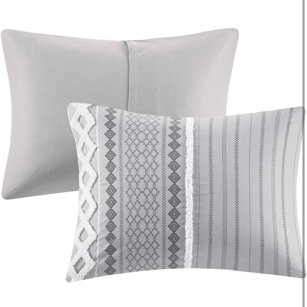 INK+IVY Imani 100% Cotton Comforter Matching‎ Shams, Full/Queen, Ivory 3 Piece